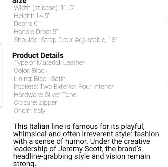 Moschino Biker jacket backpack - Picture 3 of 8